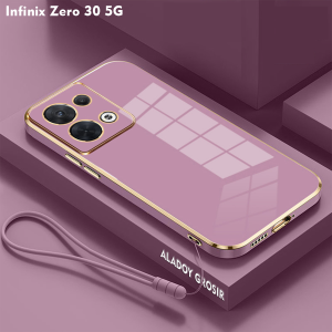 Case Infinix Zero 30 5G Casing Ultra Slim Luxury Square Plating Premim Softcase
