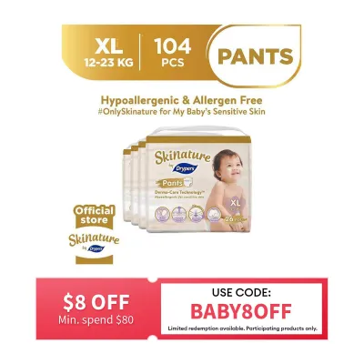 Drypers Skinature Pants XL Diaper Case - 26s x 4