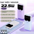 Sạc dự phòng Wekome, pin dự phòng sạc siêu nhanh 22.5W tích hợp dây cáp sạc và màn hình LED hiển thị - Life Style 4U. 
