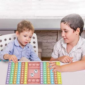 Awotech Pop it Chessboard Safest Food Grade Material Fidget Toy Pop It Family Game Kids Fidget Anti Stress