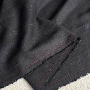 Vải Linen 100% Cotton Màu Đen Khổ 1m35 - Không Giãn Mềm Rũ - May Đầm Áo Váy Set Bộ