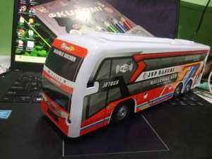 Mainan Bus Basuri RC Telolet Basuri Ukuran Besar Nyala Klakson Dan Lampu LED Baterai Charge