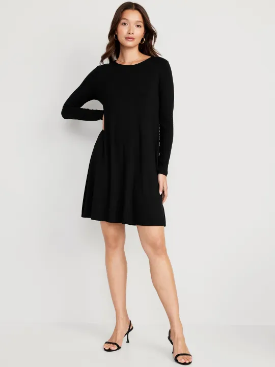 metallic knit beach dress Betsy & Adam Women's Metallic V-Neck Long-Sleeve Gown - Mocha Gold