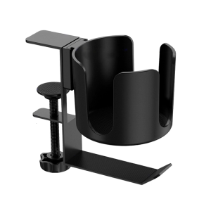Desk Clamp Cup Bracket With Headphone Storage Hook Height Adjustable Iron ABS Construction Not Tool Setups