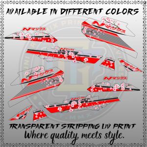 Nmax V2 Sakura Flower Japan Decals - PREMIUM UV PRINT TRANSPARENT STICKER