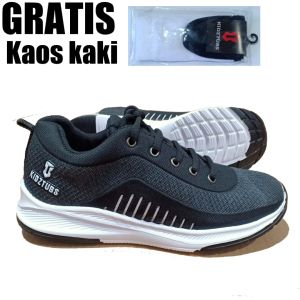 Sepatu Sekolah Anak Anak Perempuan Sepatu Olahraga Senam Joging Aerobik Remaja Ibu Ibu Dewasa Cewek Warna Hitam Ping Tali Perekat Rekat Velcro Kecil Tanggung Umur Usia PAUD TK SD SMP SMA Kelas 1 2 3 4 5 6 7 8 9 0 Tahun-KIDZTUBS1110211930