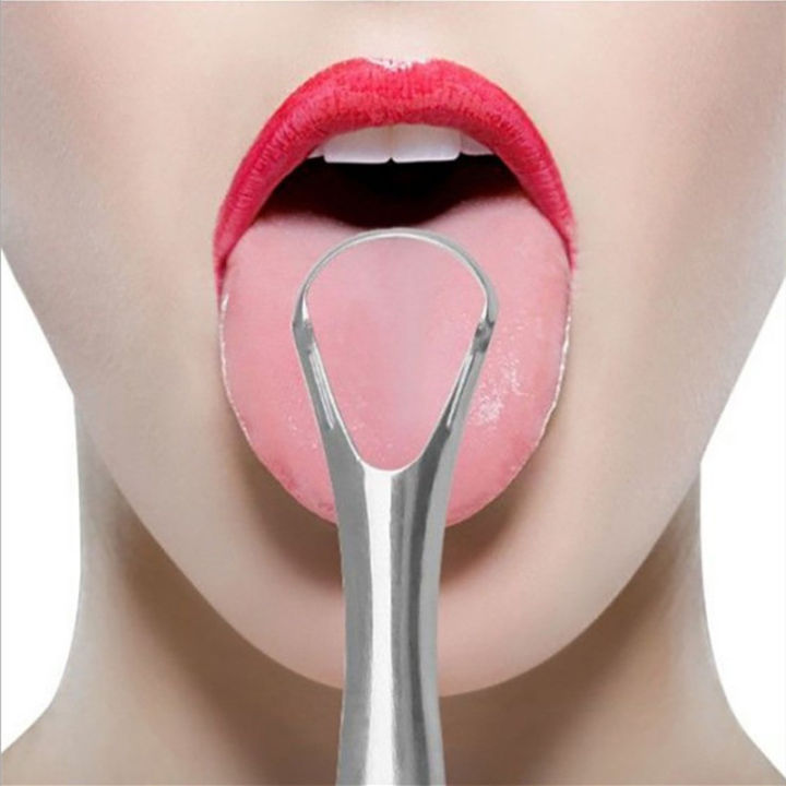 GL.Stainless Steel Oral Hygiene Tongue Scraper Personal Care Cleaning Tongue Moss Anti Bad Breath A