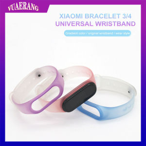 VUAERANG Suitable for Xiaomi Mi Band 4 Strap Sports Silicone Waterproof Gradient Color Wristband Xiaomi Mi Band 3 Strap