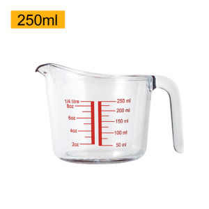 [GIO Store] แก้วตวง ถ้วยตวง เหยือกตวง แก้วน้ำ แก้วกาแฟ 8 ออนซ์ 250ml ทำจากแก้วอย่างหนา