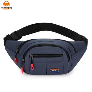 Men Women Crossbody Bag with 4-Zipper Pockets Fashion Waist Pack with Adjustable Strap for Travel Hiking Running