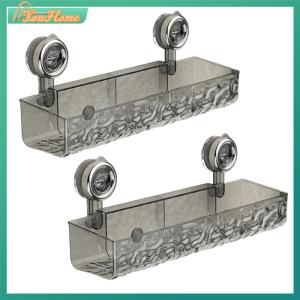 【Fast Delivery】Bathroom Organization 2Pcs Suction Cup Toothbrush Holders No Drill Clear Wall Caddy for Bathroom【Arrive 1-3 Days】