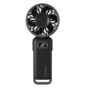 Diveblues 100-Speed Turbo Cooling Fan | Stepless Speed Control Portable Handheld Fan | 4-in-1 Foldable Neck & Desk Fan | 3600mAh High Capacity 12H Battery | Digital Display USB-C Rechargeable Fan for Travel & Commute - Shop Now!