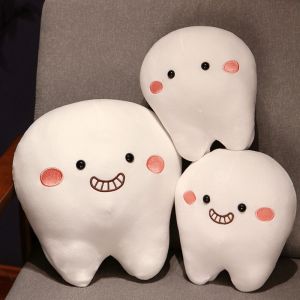 PANG8 Creative Cushion Tooth Plush Toys Soft Pillow Children Gits Teeth Stuffed Pillow Cartoon Cartoon Design Oral Teeth Throw Pillow Kids Gift