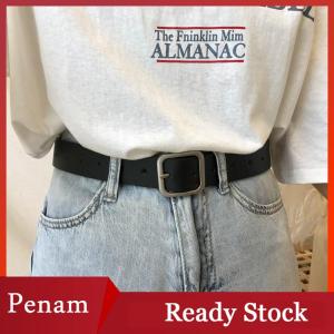 [PAM] PU Leather Belt For Women Square Buckle Pin Buckle Jeans Belt Ladies Vintage Strap Female Waistband