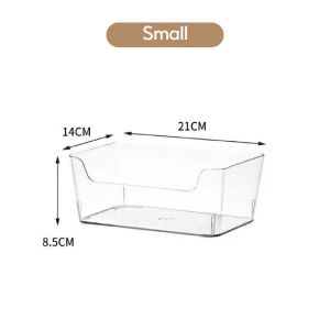 Transparent Acrylic Storage Box Kitchen Pantry Desktop Organizer Tray for Snacks Supplies