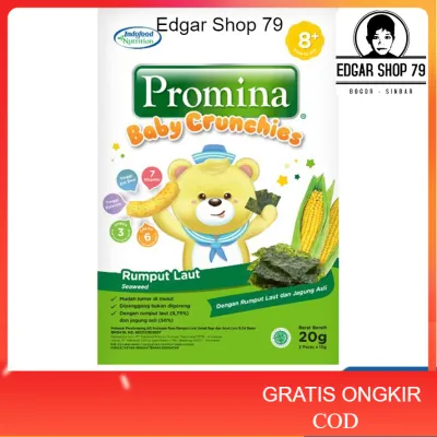 Promina Crunchies 20g Cheddar Rumput Laut Ayam Brokoli Makanan Cemilan MPASI Bayi
