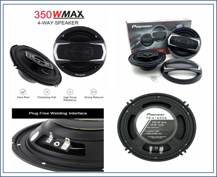 Speaker Coaxial Pioneer 4-Way Speaker Coaxial Mobil Inch 350 W