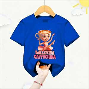 Atasan Baju Kaos Terbaru Untuk Anak Perempuan Motif BALLERINA CAPPUCHINA Viral Usia 1-12 Tahun
