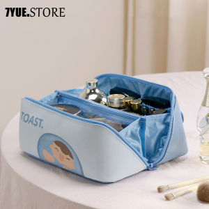 กระเป๋าแต่งหน้าน่ารัก กระเป๋าเครื่องสำอางแบบพกพา ความจุขนาดใหญ่ กระเป๋าเดินทาง กระเป๋าใส่เครื่องแป้งอเนกประสงค์ องค์กรจัดเก็บเครื่องสำอาง