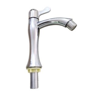Homeneeds Kran Air Wastafel Tancap Bawah Dart 1/2 Inch Bahan Plastik ABS Chrome SLT-235