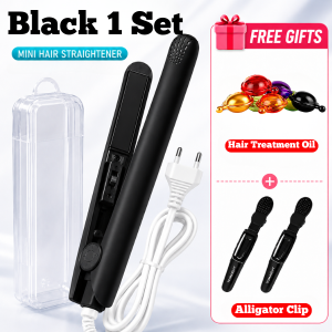 Mini Portable Travel Electronic Hair Straightener Hair Iron Curler Sealer Pelurus Rambut Ceramic Styling Tool 小型直发棒迷你卷发棒