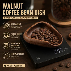 Vixplorn Coffee Bean Scoop Wooden Versatile Anti Slip Dose Trays Portable Espresso Cafe Measuring Cup