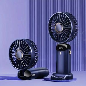 N15 Foldable USB Rechargeable Portable Mini Fan Handheld/Desktop/Neck Hanging 5 Speeds With Lanyard + Base