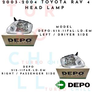 DEPO-212-11F6-LD-EM 2003-2004 TOYOTA RAV 4 HEAD LAMP UNIT ECE.ELEC