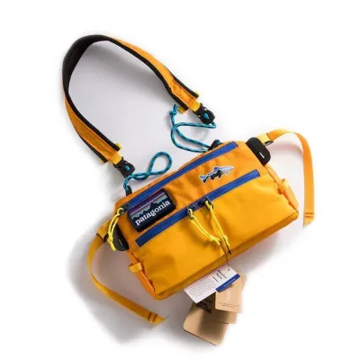 RUO R Dung lượng lớn Túi đeo vai câu cá Nylon Phong cách đa năng Túi đeo chéo thời trang Khóa kéo Đa chức năng Túi thể thao và thể hình Sử dụng thông thường