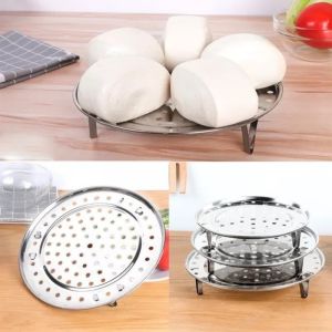 22cm/24cm/26cm Silver Stainless Steel Steamer Tray Rack Plate Steam Cooking for Kitchen Cooking