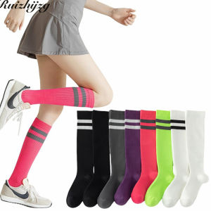 Ruizhijzg Hàng sẵn có cotton tất dài cho phụ nữ tất thể thao Phụ Nữ Cô Gái Mens nhanh chóng làm khô bắp chân vớ chạy Yoga đi xe đạp tập thể dục chơi bóng vớ mỏng thích hợp cho tất cả các mùa