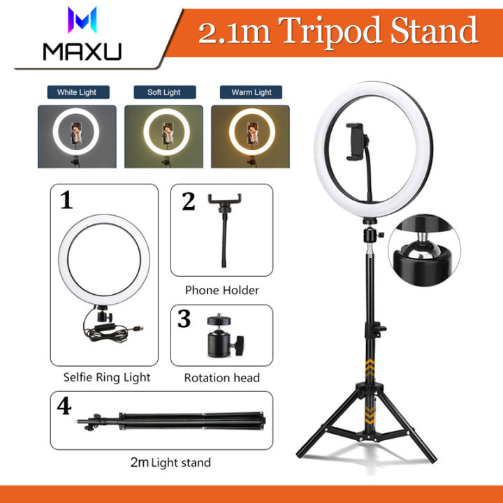Local Stock】26cm Ring Light with Tripod Colour Dimmable