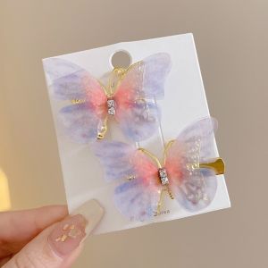 【VanHariacc】Mũ đội đầu cho bé gái phụ kiện tóc kẹp tóc hình bướm chuyển động bé gái kẹp tóc mái kẹp tóc gãy siêu tiên phong cách cổ xưa