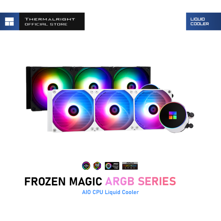 Cpu Magic Thermalright Frozen Magic 360 ARGB Series AIO CPU Cooler [Black/White ...