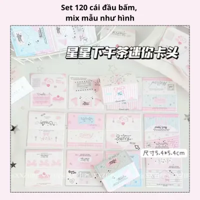 [Z02] Combo 120 đầu bấm MINI 54 * 54cm trang trí gói card gói quà siêu xinh