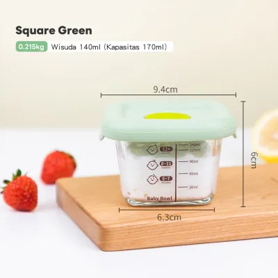 Mumystation 170ML Glass Food Container with Lid Leak-proof Baby Food Storage Airtight Storage Box Portable Bekas Makanan Bayi