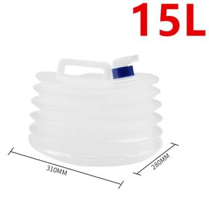 MUSCLEX Có thể tái sử dụng Xô đựng nước gấp gọn 5/10/15 lít Dung lượng lớn Bình chứa nước ô tô Di động với vòi nước Túi nước Dành cho du lịch bằng ô tô cắm trại ngoài trời du lịch