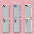 2 IN 1 Macaron Solid Color Wave Frame Transparent Phone Case for iPhone 13 12 Pro Max 11 Xr Xs Max X 7 8 Plus Clear Thicken Shockproof Bumper Soft TPU Back Cover Casing. 