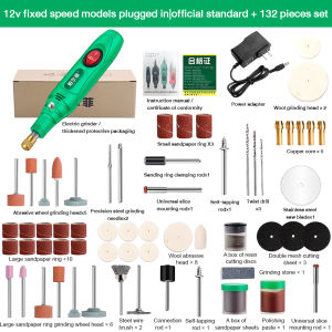 สว่านไฟฟ้าปรับความเร็วได้ 12V 0.5-3.2 พร้อมชุดอุปกรณ์เจียร ปากกาแกะสลักมัลติฟังก์ชั่นสำหรับเครื่องมือ Dremel เครื่องเจียรเครื่องมือไฟฟ้า เครื่องขัดหยกแกะสลัก เครื่องเจียรไฟฟ้า เครื่องเจียรไฟฟ้า