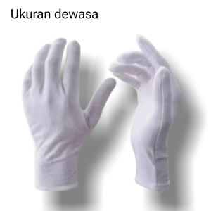 Sarung Tangan Upacara Paskibra Putih Polos Untuk Pengantin Wanita Umroh Haj