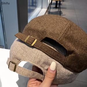 [ShiFu] Mũ lưỡi Vịt Thời Trang Anh cô gái cay Retro đường phố Mỹ