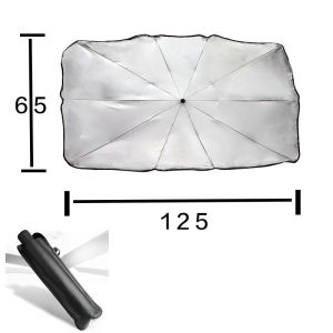 ร่มกันแดดในรถ ม่านบังแดด ที่บังแดดในรถยนต์ บังแดดรถยนต์ บังแดดหน้ารถ แบบร่ม กัน UV ลดความร้อนจากแสงแดด แถมกระเป๋าหนัง【ร้านไทย จัดส่งภายใน 24 ชั่วโมงใ】