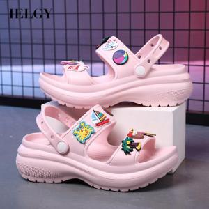 IELGY womens thick bottom korean style fashion outer wear casual beach sandals