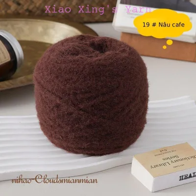 Len cloud candy chập 6 sợi cuộn 100gram len bông gòn mềm mịn đan móc khăn choàng gấu bông | Xiaoxingyarn