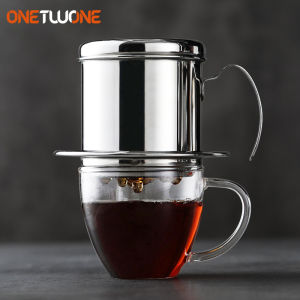 Onetwone Stainless Steel Vietnamese Drip Coffee Filter Portable Coffee Maker Infusering Mug Cup Office Home Office Traveling Coffee Strainer Tools