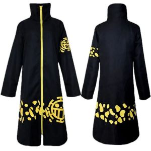 One Piece Trafalgar Law Cosplay Coat 2nd & 3rd Version Long Robe Costume S‑XXL