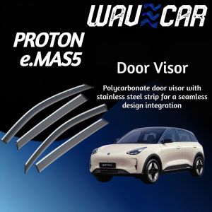 Proton eMAS 5 Door Visors Stainless Steel Extra Wide e.MAS 5