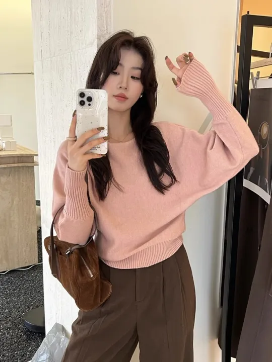Korean%20Long%20Sleeves%20Off%20Shoulder%20Knitted%20Sweater%20For%20Women%20Loose%20Lantern%20Tops%20-%20Image%206