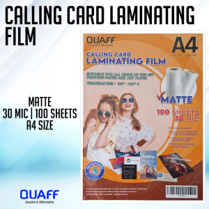 PrinTEE - QUAFF A4 Size Calling Card Laminating Film Glossy & Matte 30mic (100 sheets per Pack)