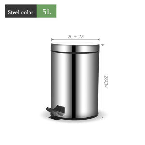 Thickened stainless steel trash can foot creative European fashion home bathroom Kitchen living room office